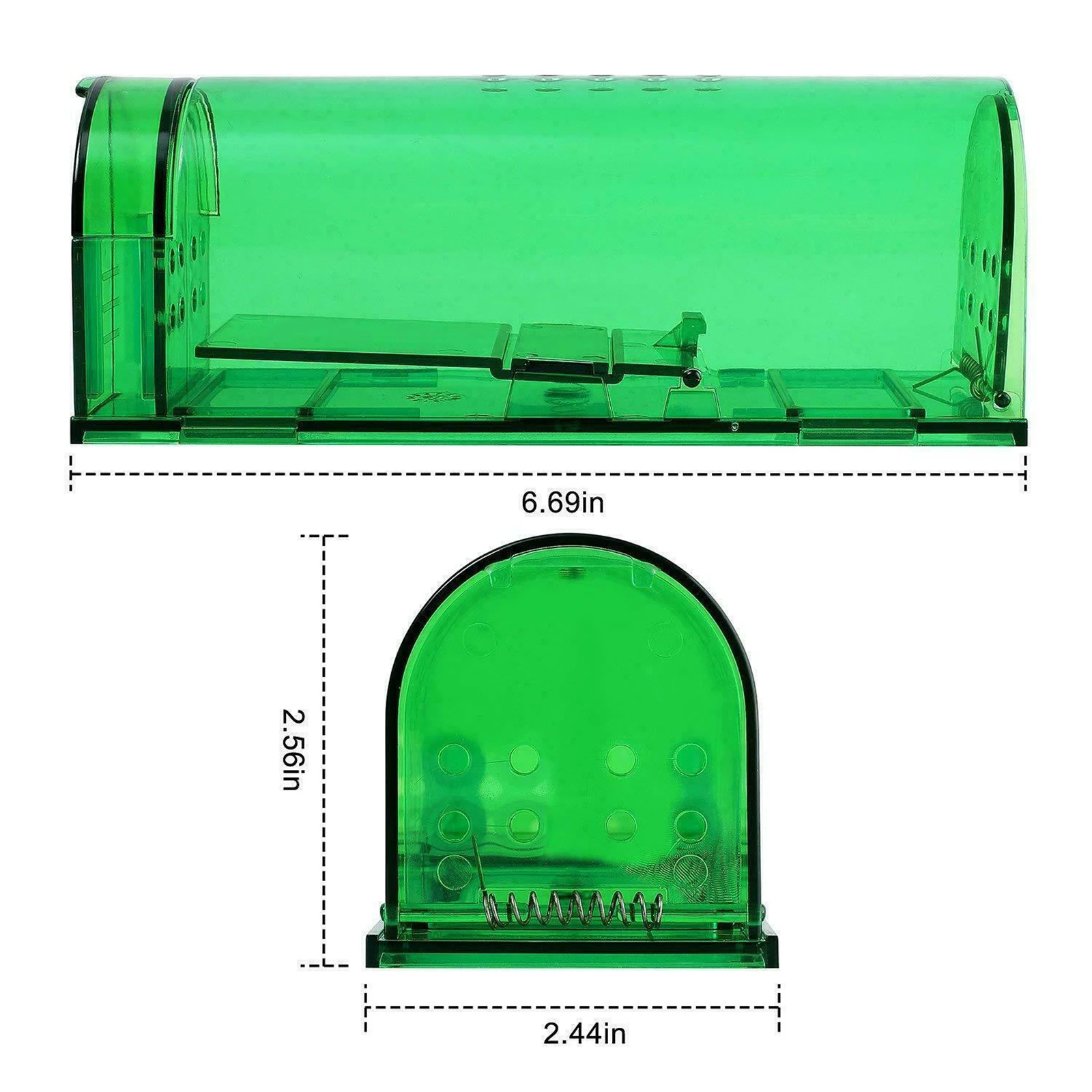 

Plastic Humane Mouse Trap Rat Vermin Rodent Mice Pest Hamsters Live Catcher Cage Catch and Release No Kill for Warehouse Garage