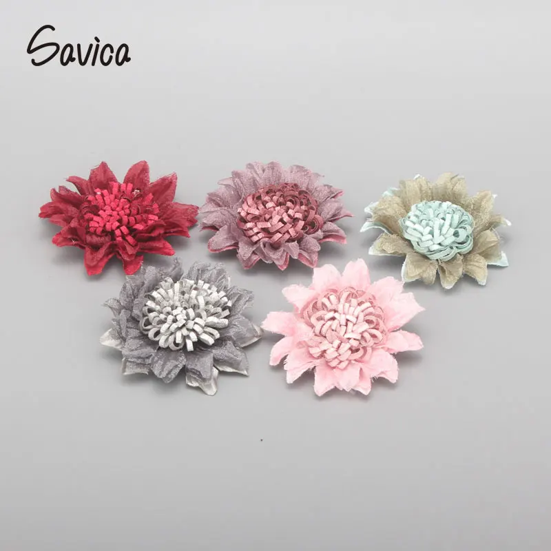 

Savica 10pcs 6cm Artificial Daisy Flowers For Garment Headdress Wedding Decor DIY Scrapbook Crafts Flores Accessories LX402