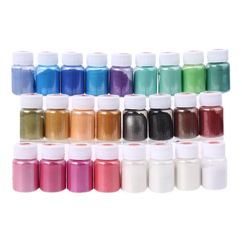 

25 Colors Pearlescent Natural Mica Mineral Powder Epoxy Resin Dye Pearl Pigment