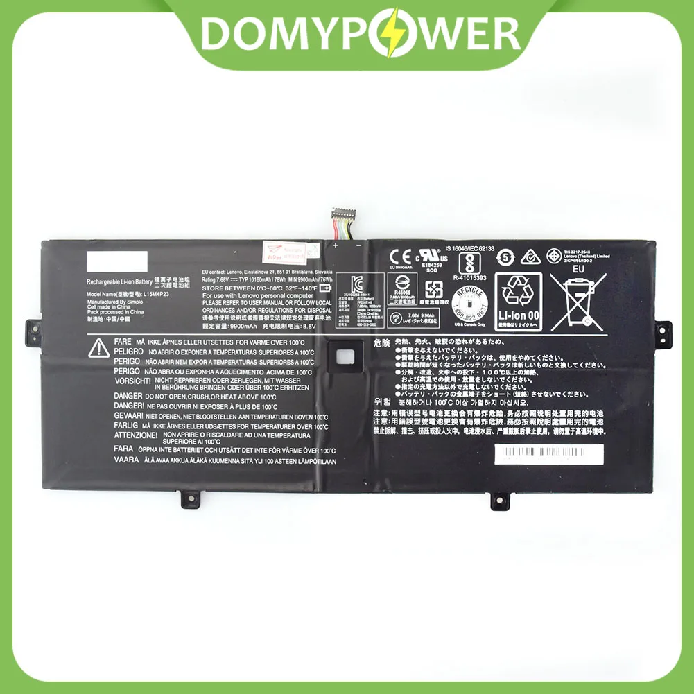 Аккумулятор для ноутбука Lenovo YOGA 910 YOGA5 PRO L15C4P22 L15M4P23 7,7 В 78Wh 4-элементный