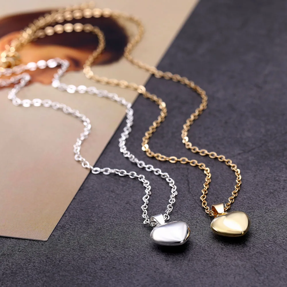 Женское ожерелье с подвеской в виде сердца золотого/серебряного цвета|Ожерелья