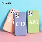 Чехол для телефона на заказ для iphone 11 Pro 12 Mini 10, силиконовый чехол сделай сам с инициалами имени, чехол Funda 6s 7 8 Plus SE 2020 X XS XR Coque