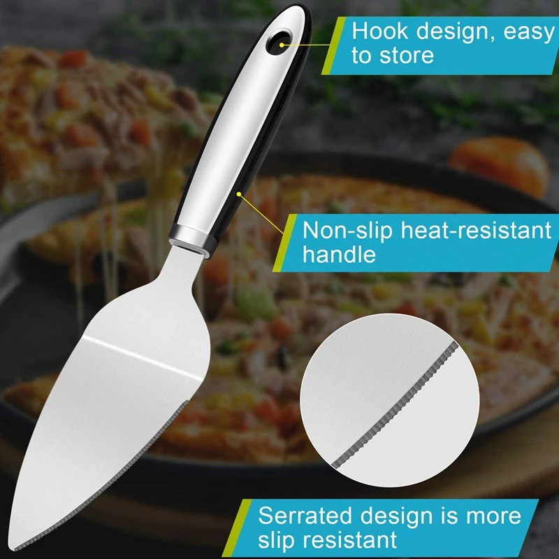 3 упаковки колесо для пиццы и набор сервировки супер острый нож с нескользящей