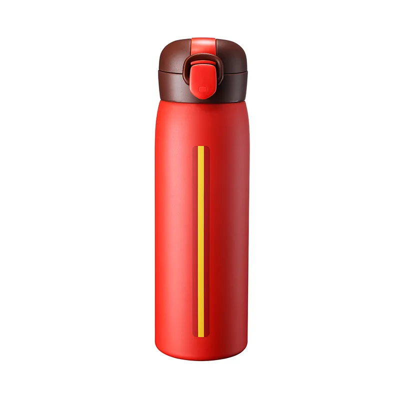 Красный Stainless Steel Vacuum Insulated Thermos Mug Water Bottle Tumbler Office Coffee Tea Thermal Cup Leakproof Travel Portable 520ml - Цвет: Красный