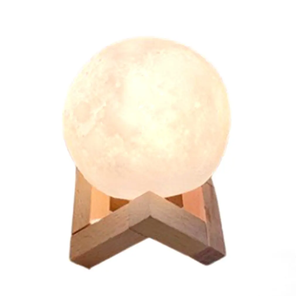 2021 new 8cm home furnishings moon night light with stand electronic model bedroom dormitory light decoration gifts dropshipping free global shipping