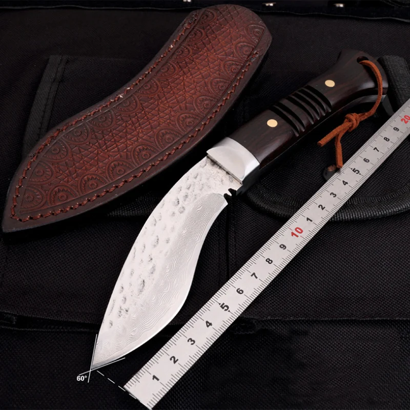 

High hardness VG10 Damascus steel knife self defense wilderness survival knife field survival sharp outdoor tools