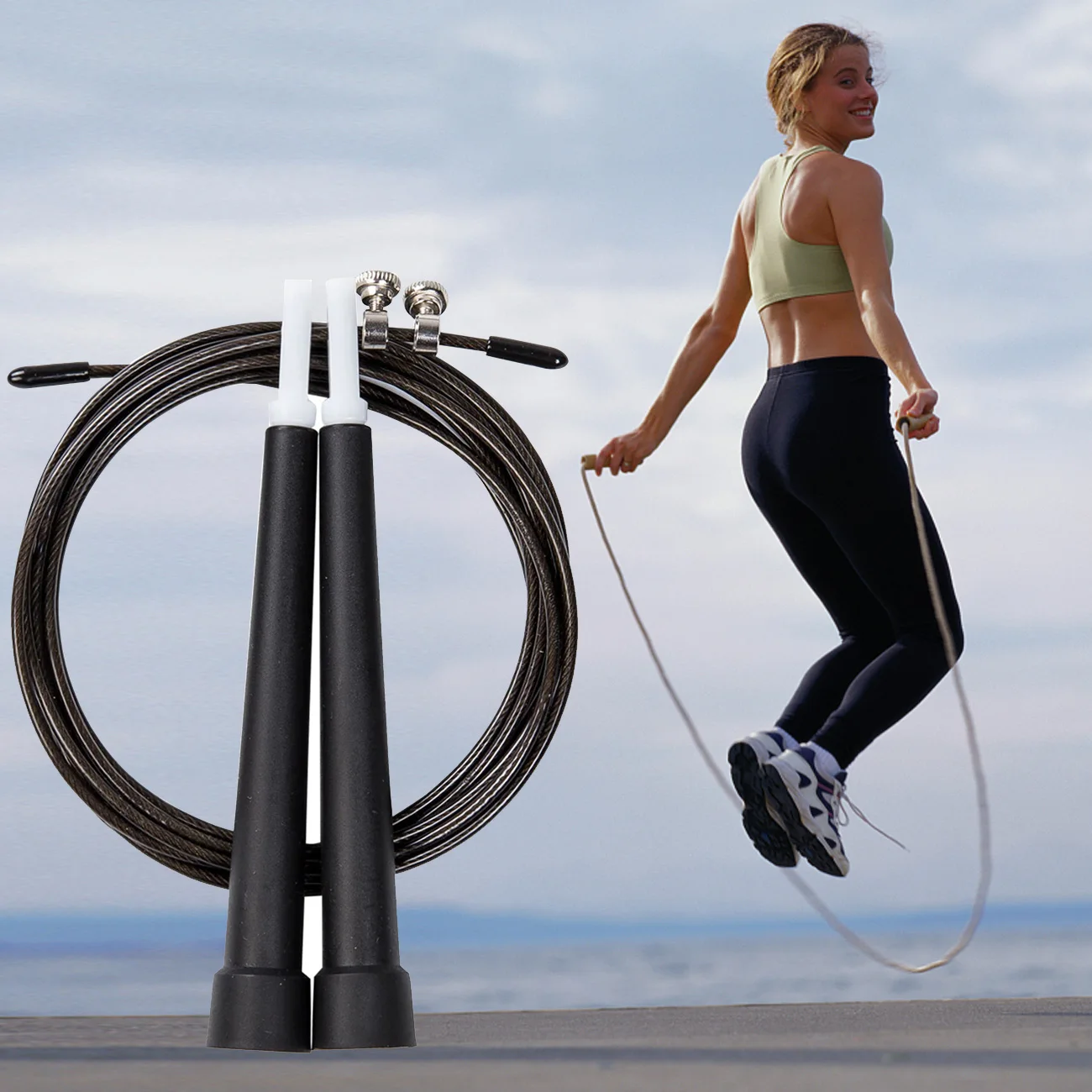 

Jump Skipping Ropes Cable Steel Adjustable Fast Speed ABS Handle Jump Ropes Crossfit Training Boxing Sports Exercises