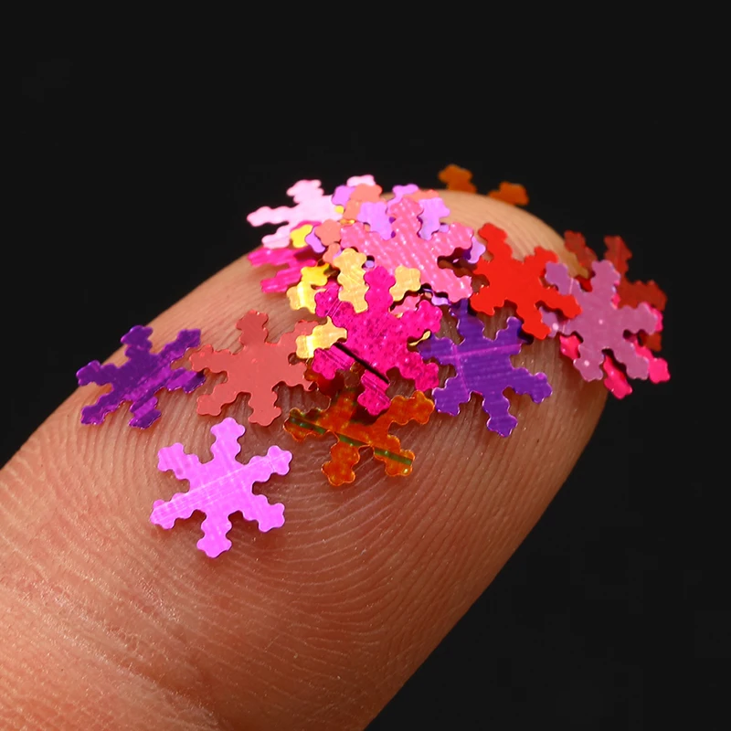 1 коробка блестящая голографическая Снежинка для ногтей Блестки блестки цветные