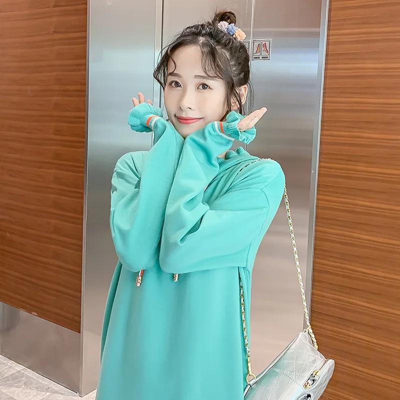 Одежда для беременных осенне-зимнее платье кормящих матерей Осенняя мода мам