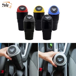 YOLU Car Trash Garbage Can Auto Trash Dust Case Holder Bin Box Car-styling Yellow Red Blue Black Gray