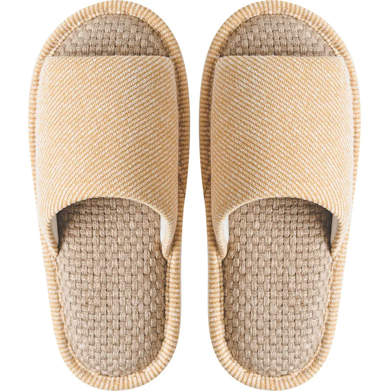 

2020 women fashion home slippers hemp rope thick bottom summer sandals couple indoor wooden floor cotton hemp shoes Rabbit Hawk