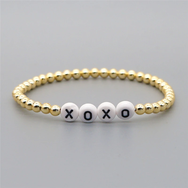 

Aide Bracelet For Women Ladies Bohemian Pure Hamdmade Multicolor Fine Jewelry Letters Beads Bracelets Couples Pulseras Mujer