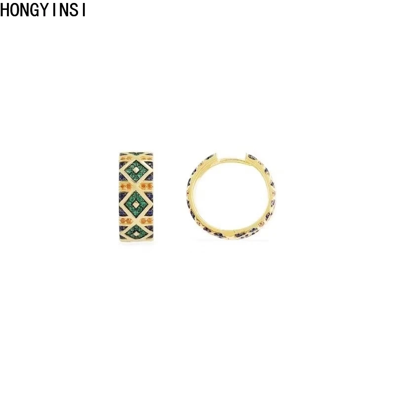 Женские брендовые дизайнерские серьги с желтым золотом S925 одноцветные