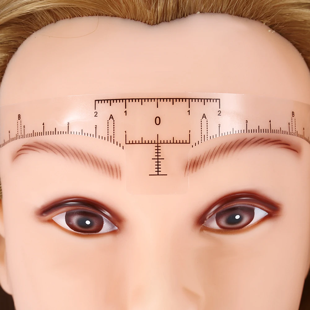 

100PCS Disposable Eyebrow Ruler Sticker Creative Adhesive Eyebrow Positioning Makeup Tool Eyebrow Sticker For Beauty Women