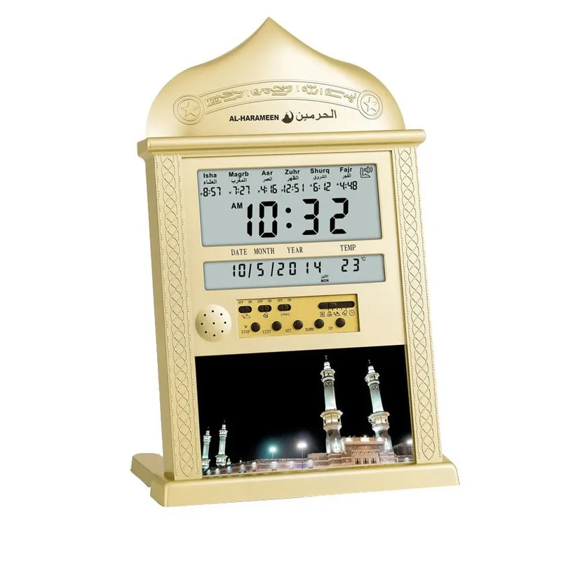 

Ramadan Mubarak Prayer Alarm Clock with LCD Display Eid Mubarak Decor Ramadan Decorations for Home Muslim Ramadan Kareem Decor
