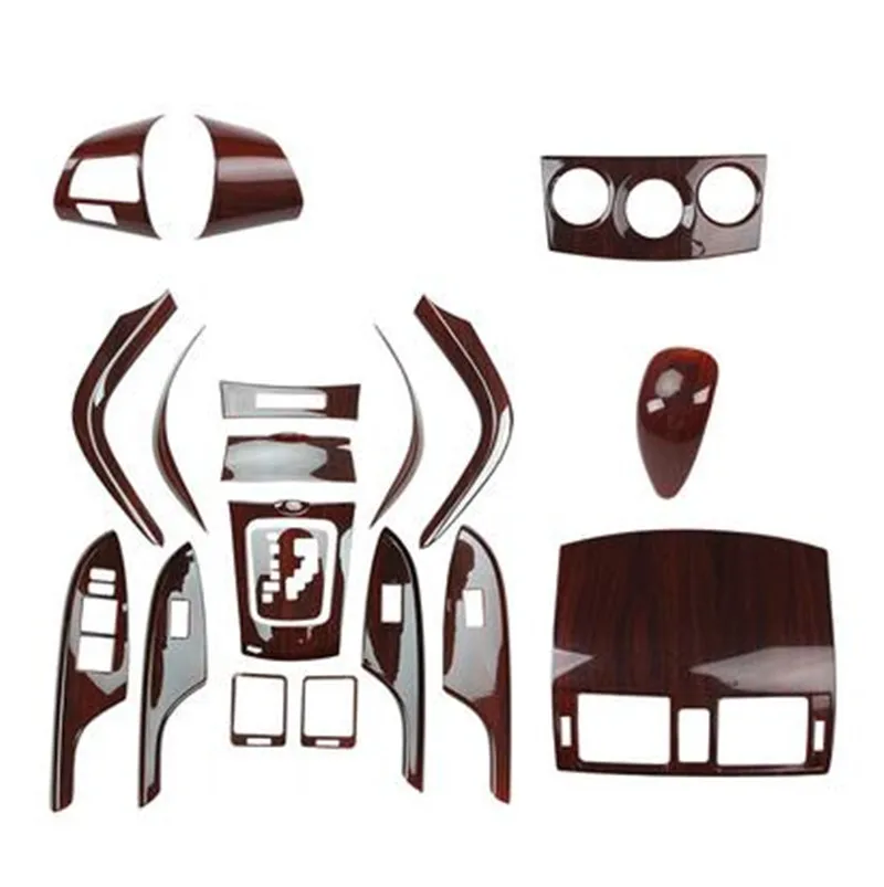 1 партия автомобильные наклейки ABS глянец деревянное зерно внутренняя отделка