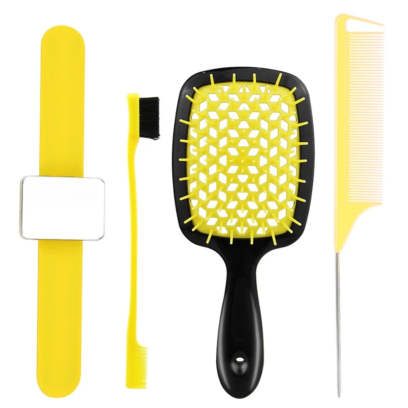 

Hair Massage Comb Styling Tool Anti-Static Head Massager Comb Eyebrow Brush Pointed Tail Comb Set Smooth Hair Mesh Comb