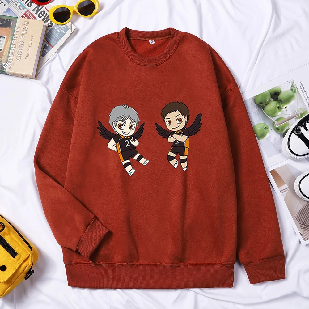 

Fly High School Japanese Anime Haikyuu Hoodies Men Arasuno Sweatshirts Karasuno Volleyball Club Hoodie Tops Pullovers Streetwear