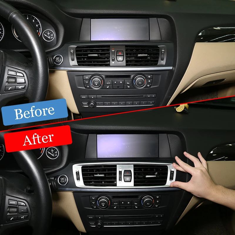 Автомобильная матовая хромированная центральная консоль ABS решетка