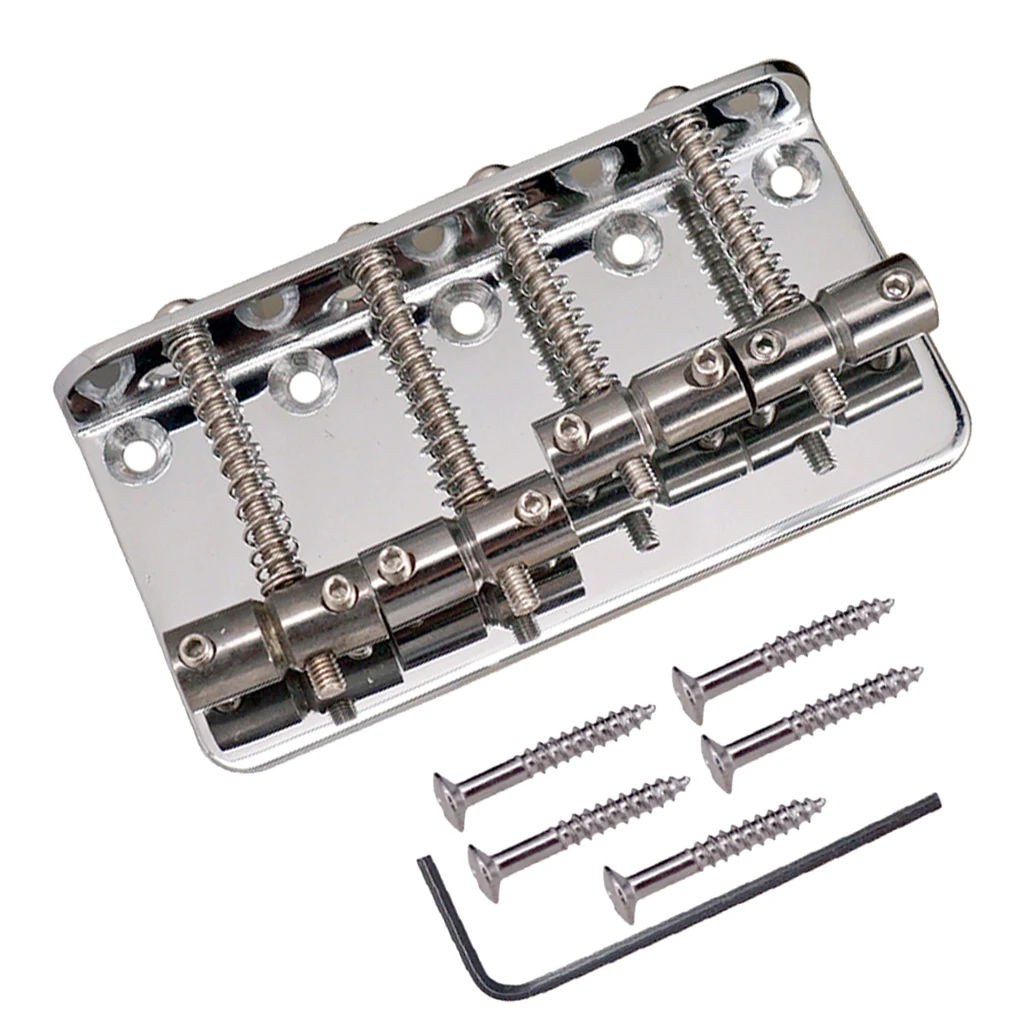

4-String Bridge with Spanner Screws for Large Electric Basses Spare Parts