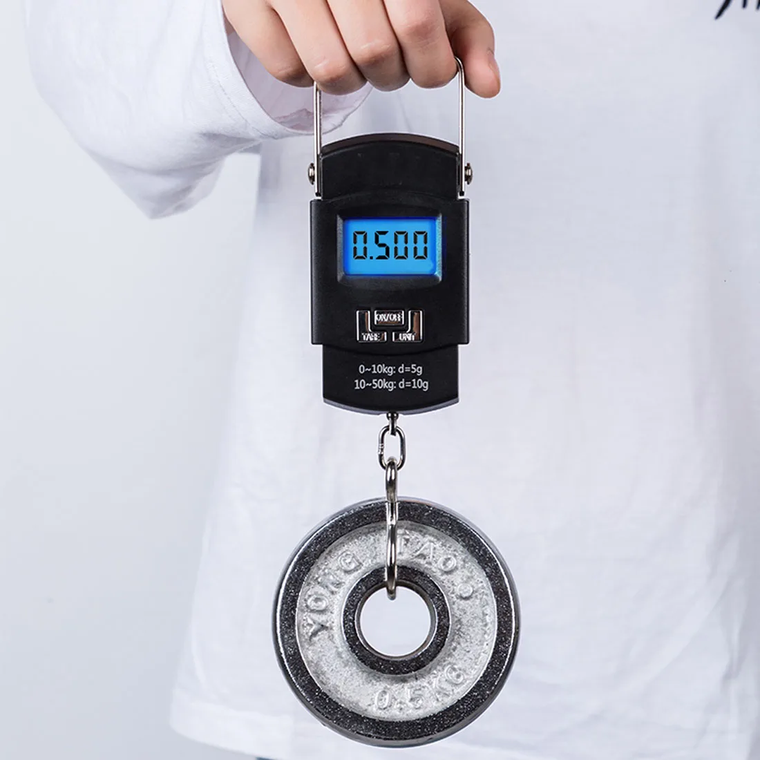Карманные портативные весы 50 кг/10 г ЖК дисплей цифровой электронный ручной крюк с