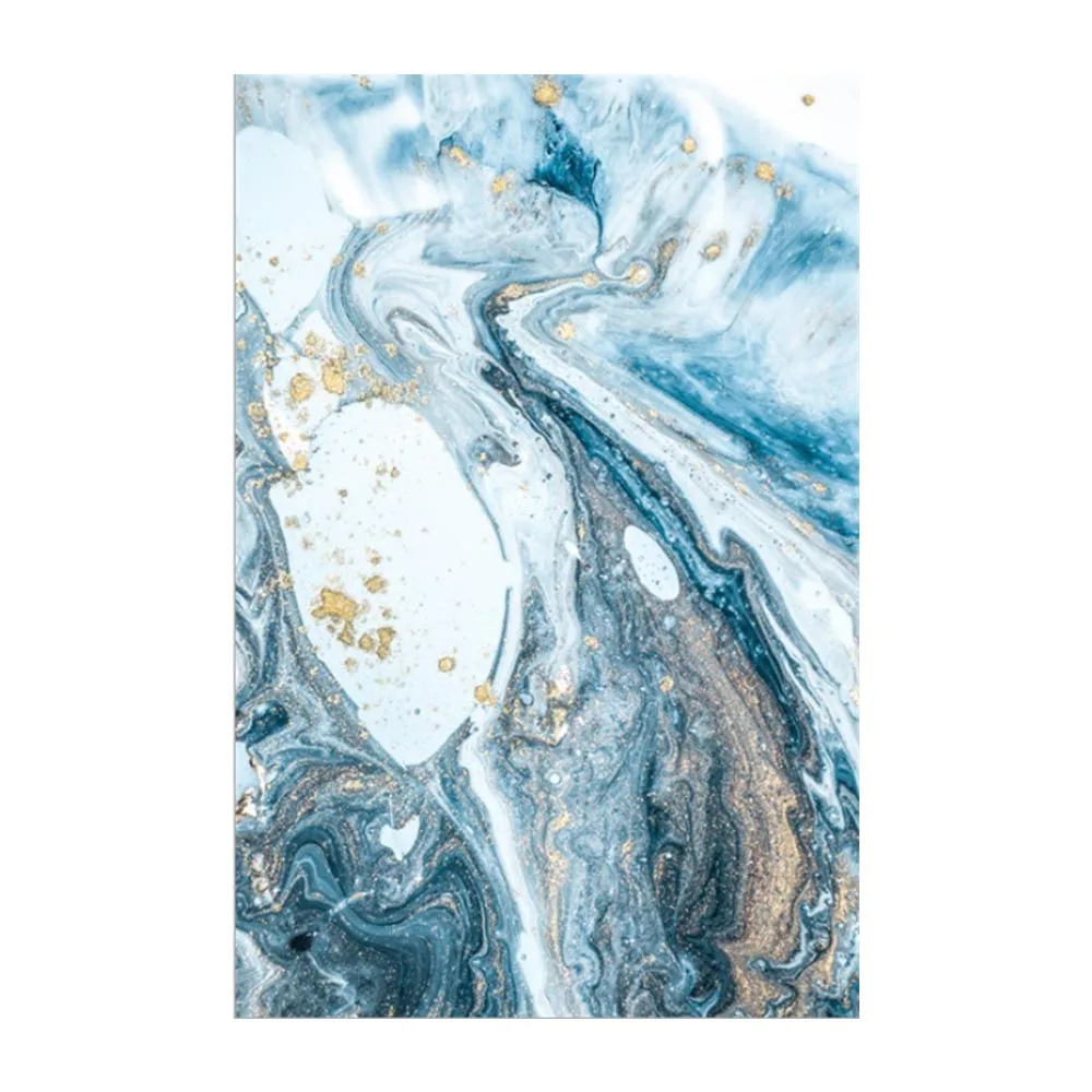 Воздушный поцелуй в скандинавском стиле абстрактный синий морской мраморный