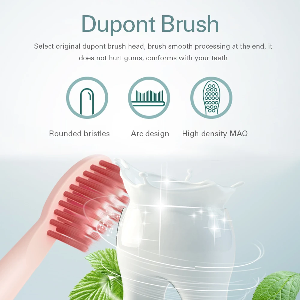 Автоматическая звуковая электрическая зубная щетка 5 режимов зарядка от USB