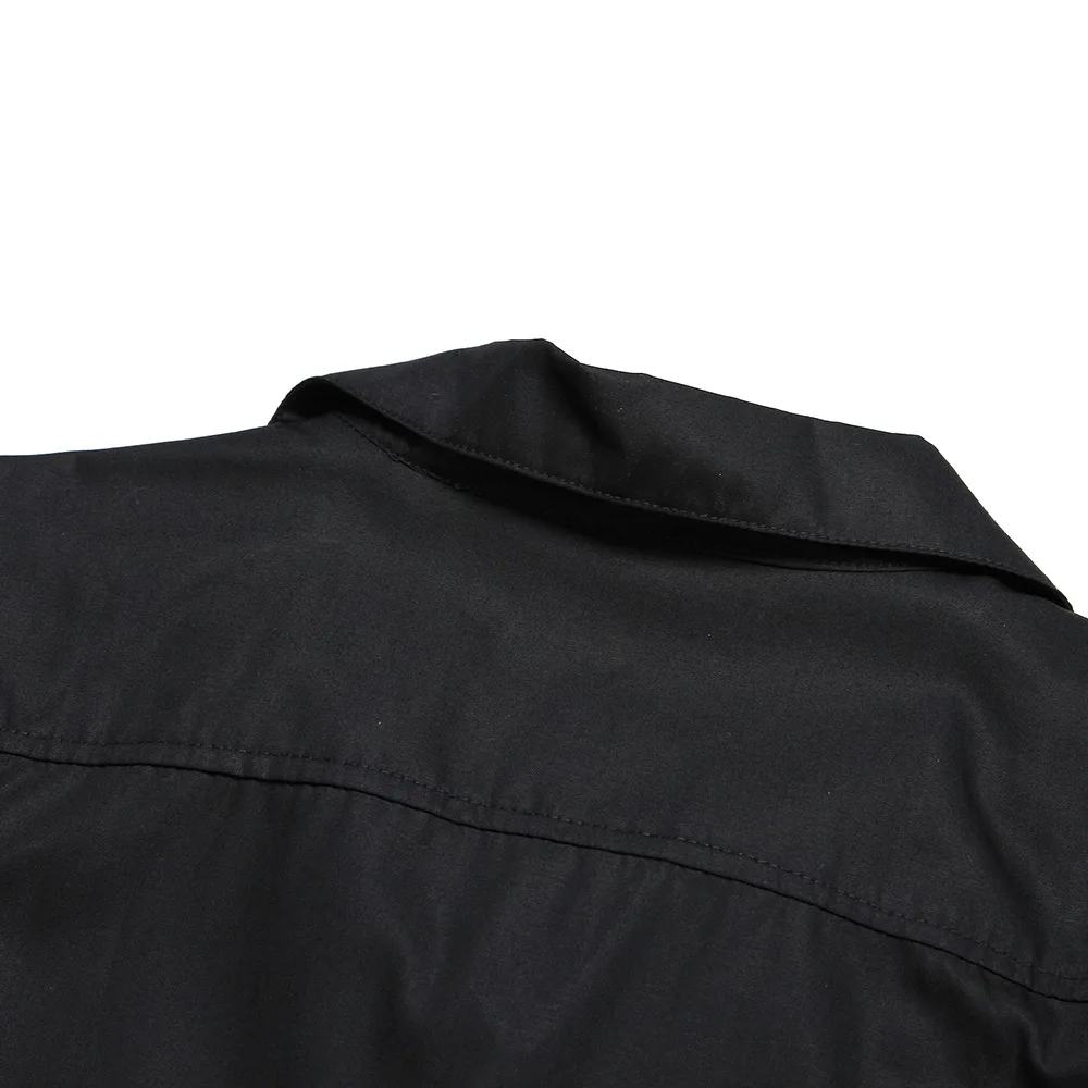 

Flame Stitching Men's Shirt Street Punk Hip Hop Men's Top