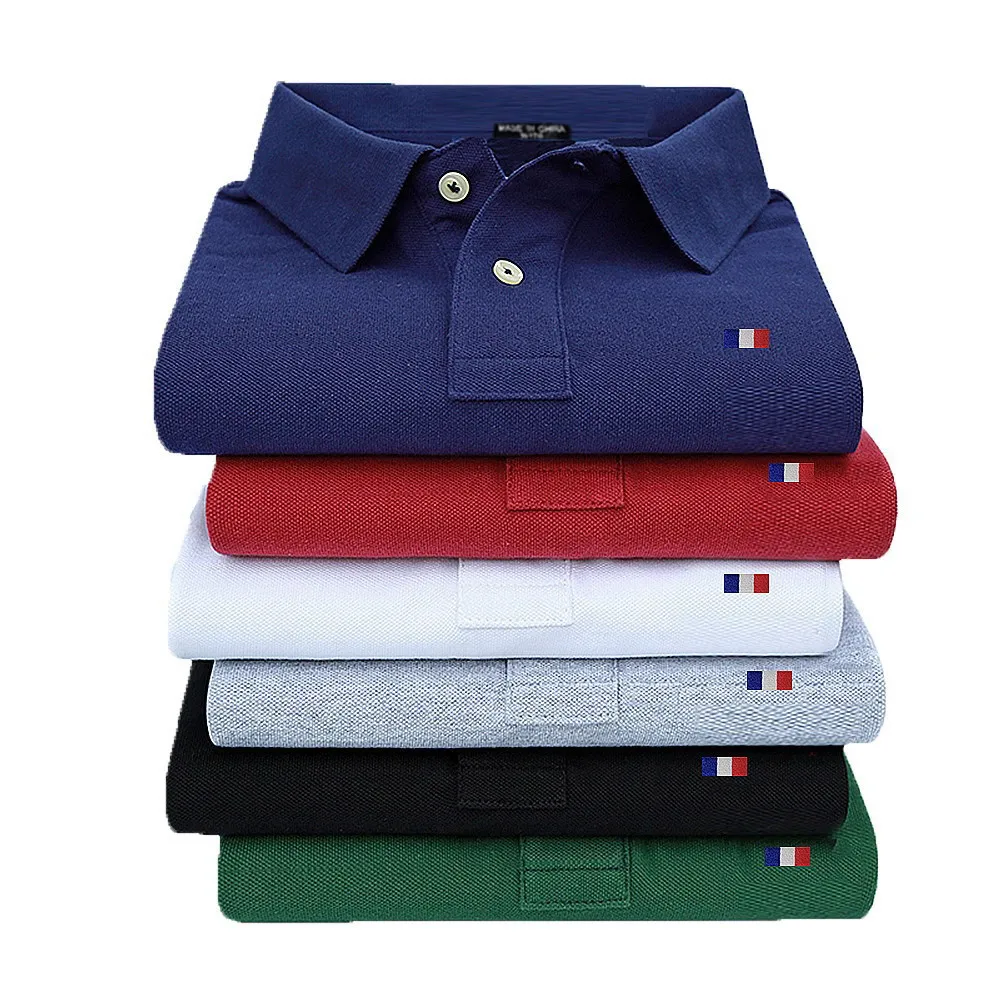 

High Quality Polo Shirt Men Summer Short Sleeve Classic Polos Shirts Homme 100% Cotton Embroidery Tee Shirt Tops Male Tops