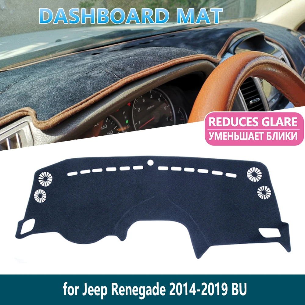 

for Jeep Renegade 2014~2019 BU Trailhawk 2015 Anti-Slip Mat Dashboard Mat Cover Pad Inner Sun Shade Dash board Car Accessories