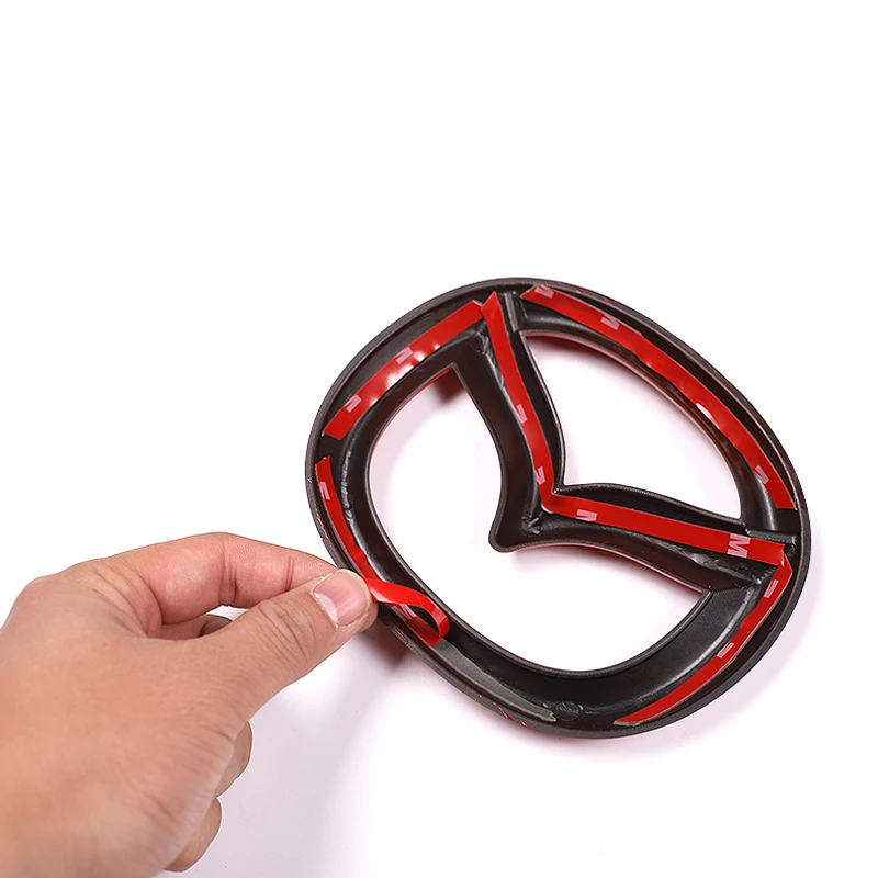 

For Mazda 3 Axela 2020 ABS Car Logo Steering Wheel Sticker Front Grille Rear Trunk Tailgate Emblem Carbon Badge Accessories