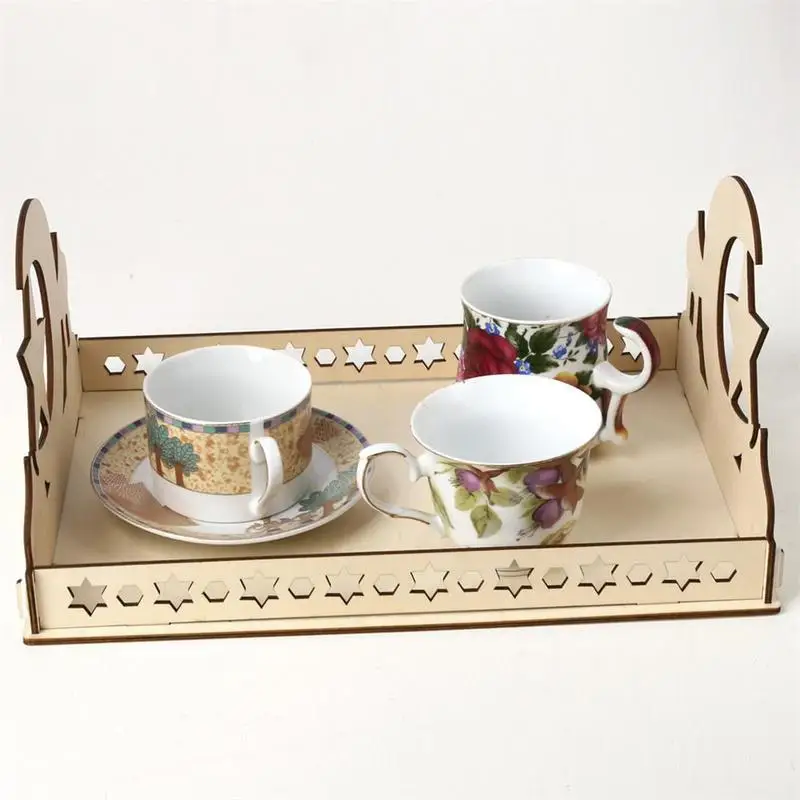 Мусульманский Ислам ИД Мубарак подвесной DIY замок Луны деревянный поднос висячий