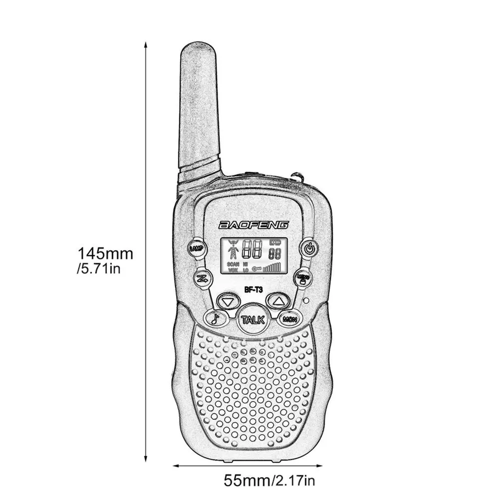 

2pcs Baofeng BF-T3 Pmr446 Walkie Talkie Best Gift for Children Radio Handheld T3 Mini Wireless Two Way Radio Kids Toy Woki Toki