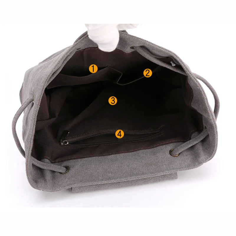 Повседневный холщовый рюкзак KVKY для девушек Многофункциональный школьный ранец