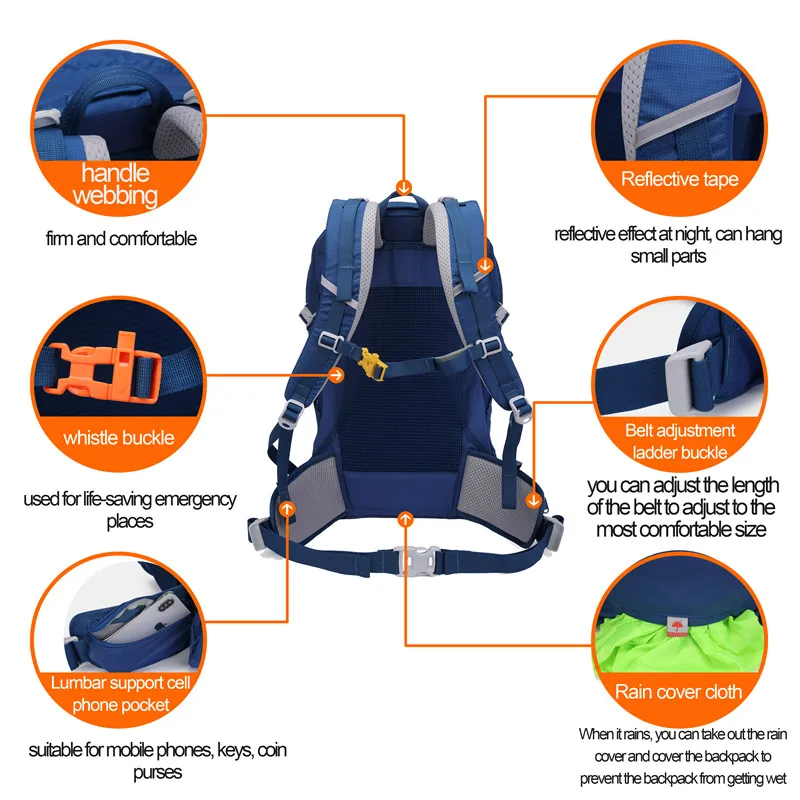 NEVO RHINO водонепроницаемый 40L мужской рюкзак унисекс дорожная сумка походный открытый альпинистский рюкзак для мужчин