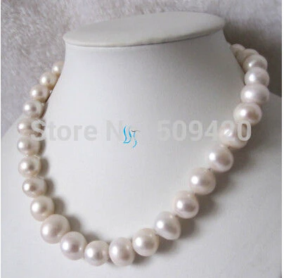 free shipping &gtAAA++ Huge 18&quot 12.5-15mm White Freshwater Pearl Necklace Grade | Украшения и аксессуары
