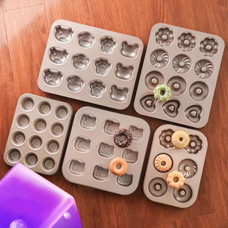 12 штук формы для торта антипригарные бумажные стаканчики пончиков 9 формочек