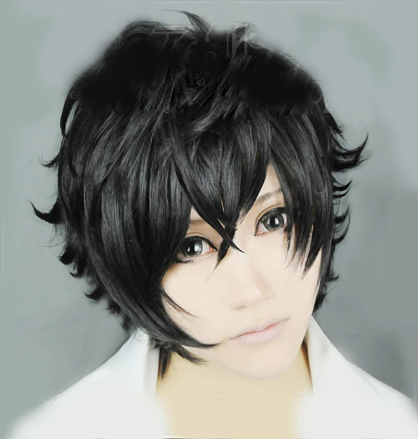 Япония Аниме Akira Kurusu синтетические волосы Persona 5 короткий черный парик косплей