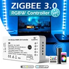 Светодиодная лента ZIGBEE GLEDOPTO ZIGBEE 3,0, 12 В, 24 В постоянного тока, смарт-Pro, RGBW, работает с пультом дистанционного управления 2,4G RF, Amazon Echo Plus Smartthings