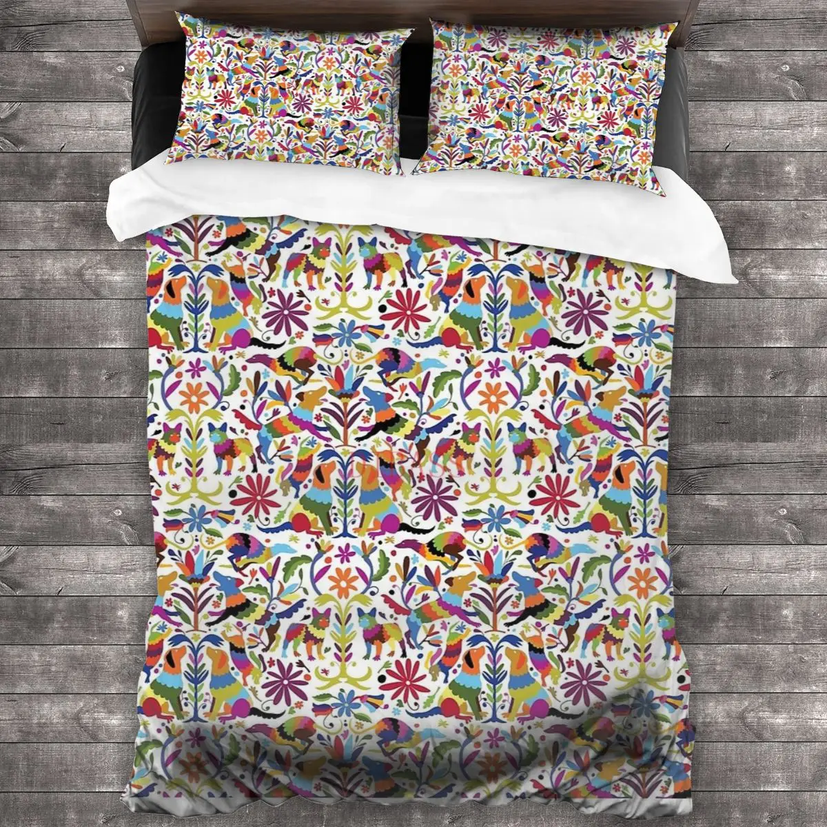 

Комплект постельного белья из 100% хлопка с 2 наволочками и принтом «Otomi»