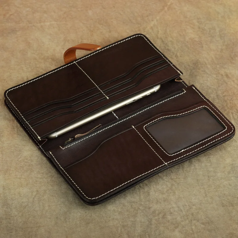 Женский и мужской длинный кошелек Nesitu черный красный синий зеленый кофейный