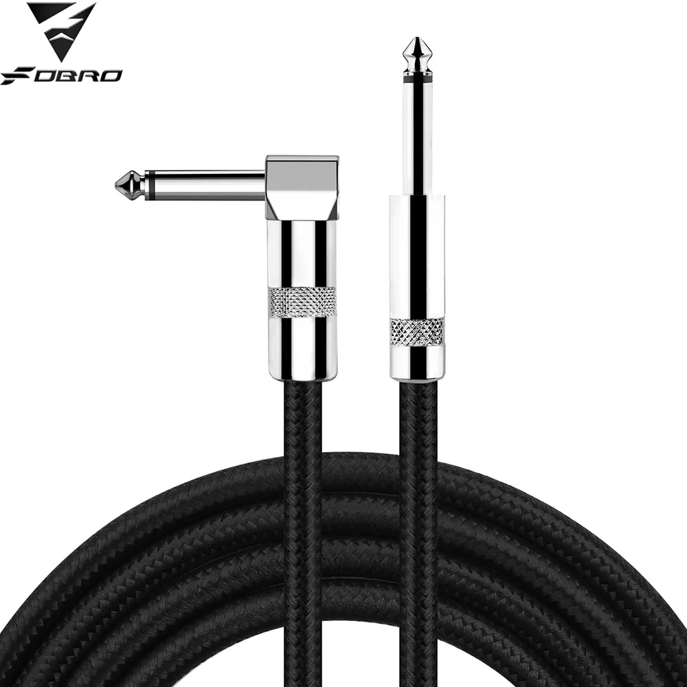 Новый гитарный кабель 6 35 профессиональный плетеный с шумоподавлением для