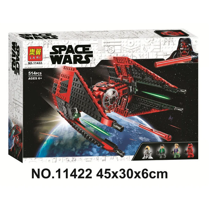 

514pcs Star Major Vonreg's TIE Fighter 75240 Building Blocks Set Compatible With ing Toy For Kids Bricks 11422