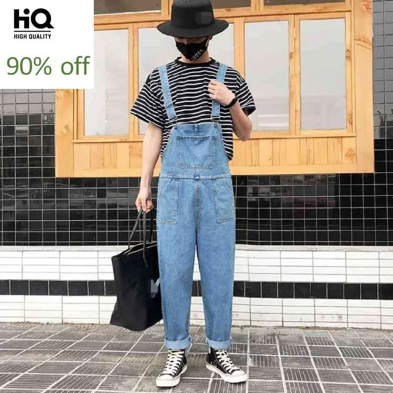 Хай-стрит джинсовые комбинезоны мужские длиной до щиколотки на пуговицах с