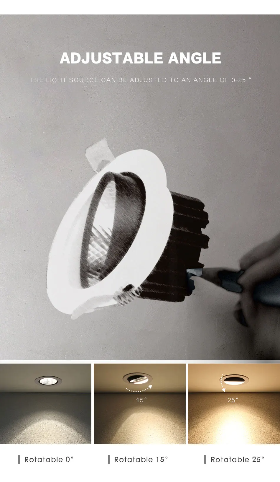 Светодиодный светильник 5 Вт 7 Вт 9 Вт 12 Вт круглый встраиваемый светильник 220 В 110 В светодиодный светильник с регулируемой яркостью светодиодный светильник для спальни, кухни, внутреннего освещения