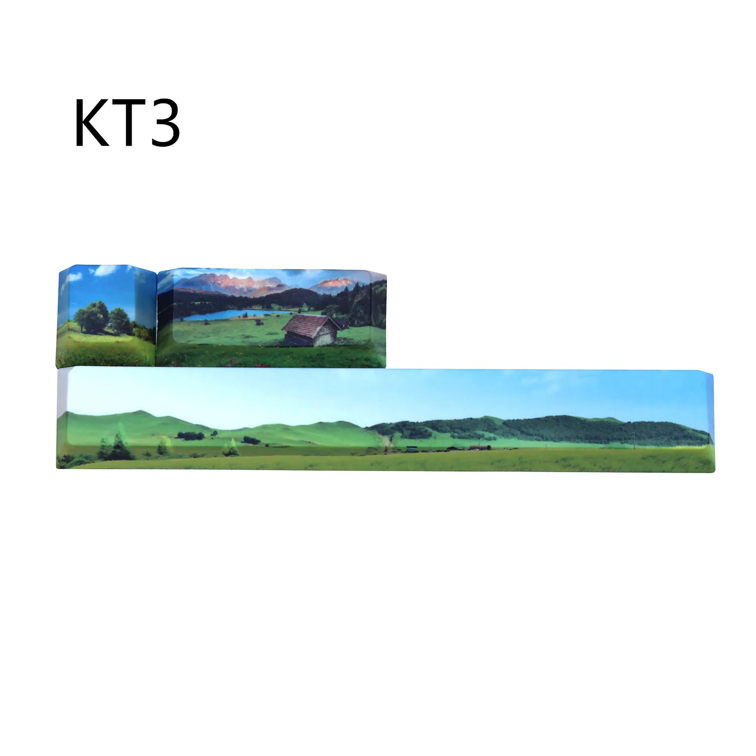 KT3 3D Сублимация красителя 3 клавиши PBT keycap MX Переключатель механическая клавиатура keycap Вишневый профиль - Цвет: KT3