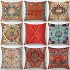 Чехол для подушки с рисунком мандалы, персидская Подушка, турецкое осеннее украшение для дивана, дизайнерский чехол для подушки