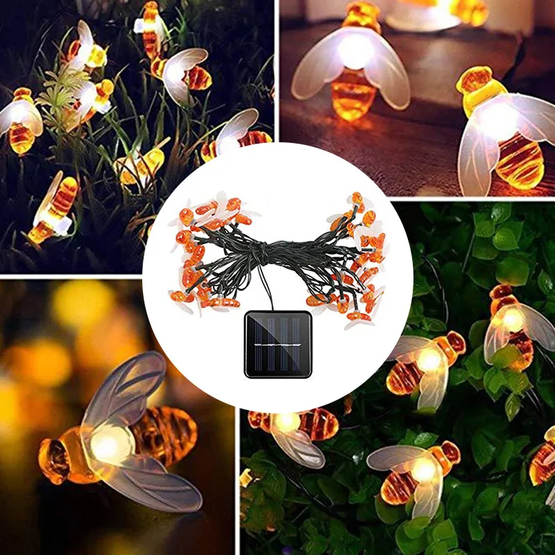 СВЕТОДИОДНАЯ Гирлянда в форме пчелы уличный водонепроницаемый Рождественский