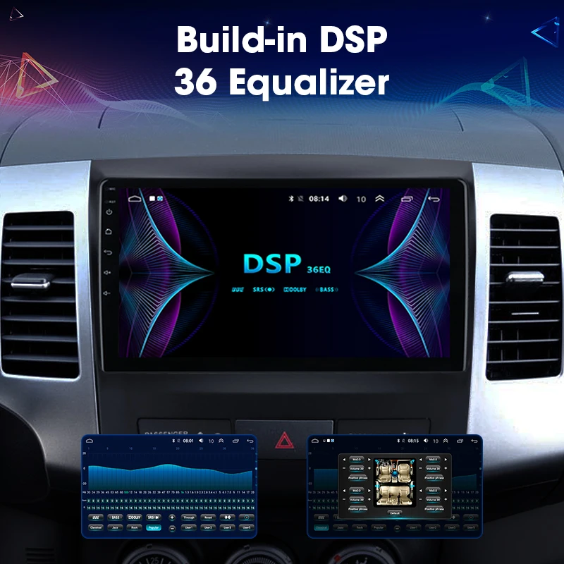 JMCQ 9 &quotдля Mitsubishi Outlander 2 2005-2012 автомобильный Радио 2G + 32G RDS Android плеер GPS Мультимедиа