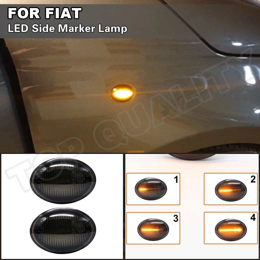 

For Fiat 4S 63 3P Nuova 500 Abarth Ford KA DESDE Lancia Ypsilon Dynamic Amber LED Side Marker Arrow Turn Signal Light Blinker